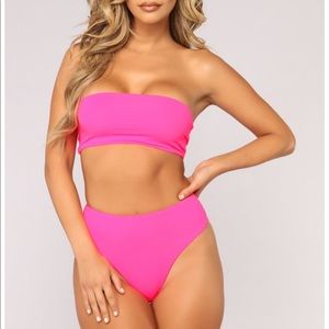 fashion nova neon pink bikini